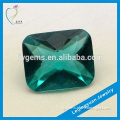 Low Price Rectangle Shape Green Glass Gems Factory In China